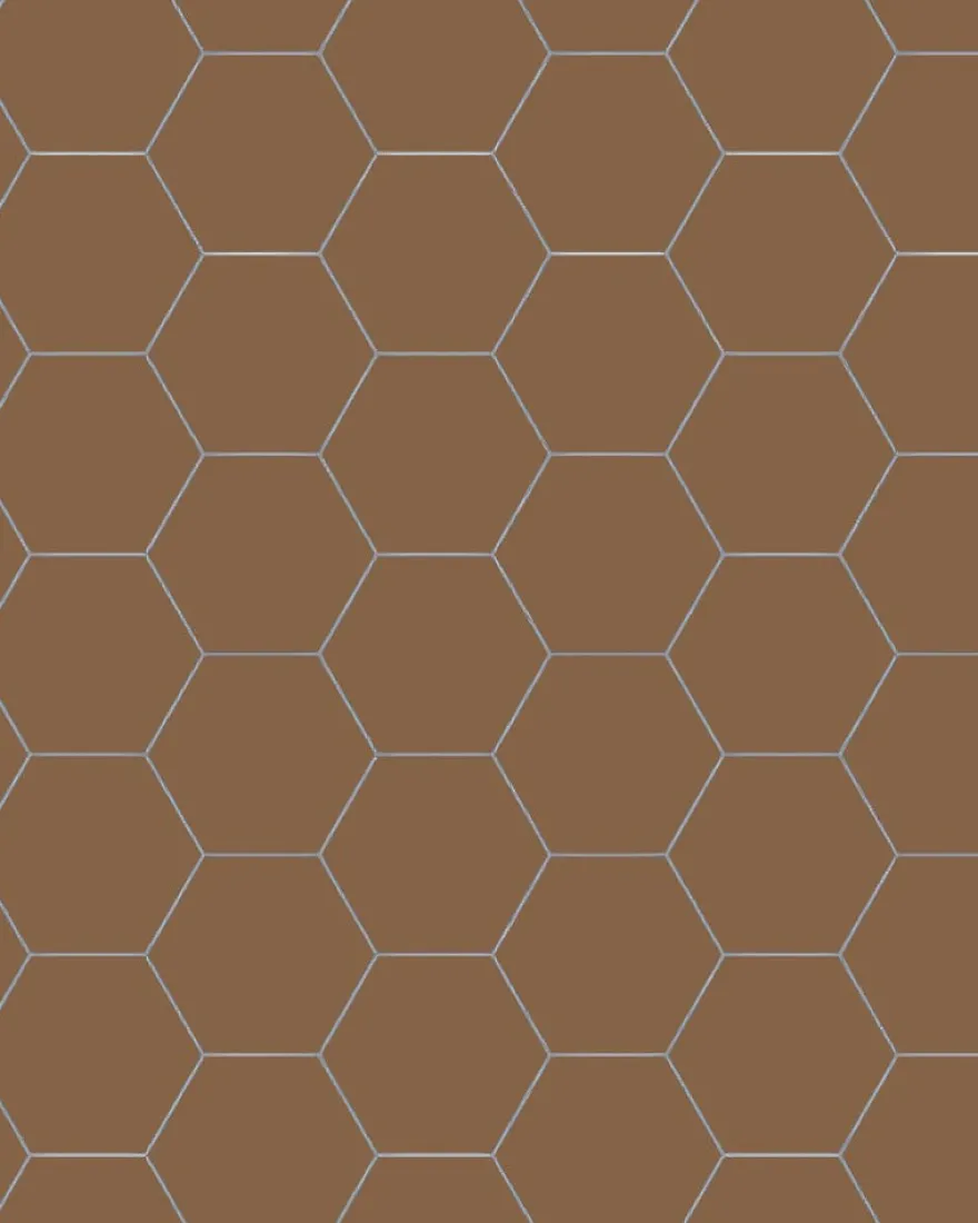 Klinker - Hexagon 10 x 10 cm havana