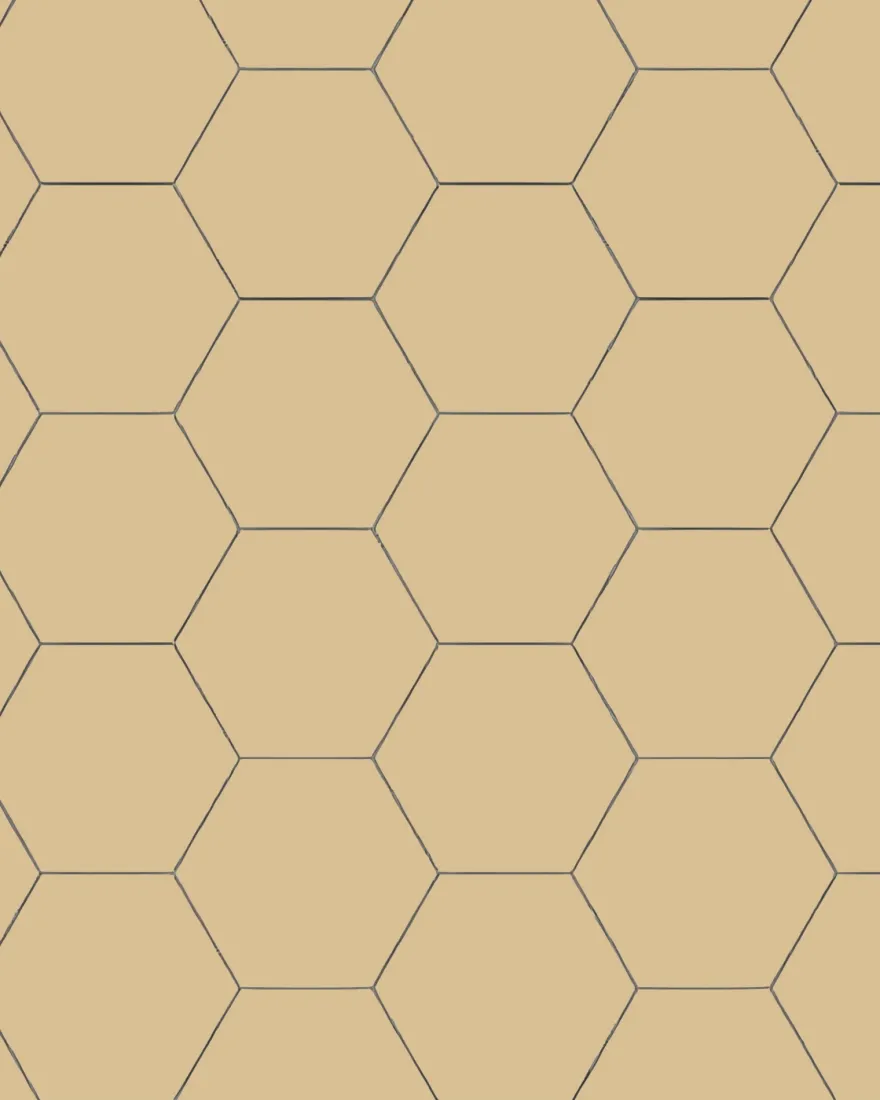 Klinker - Hexagon 15 x 15 cm honung