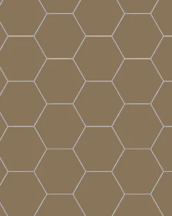 Klinker - Hexagon 15 x 15 cm kaffebrun