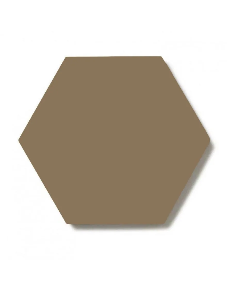 Klinker - Hexagon 15 x 15 cm kaffebrun