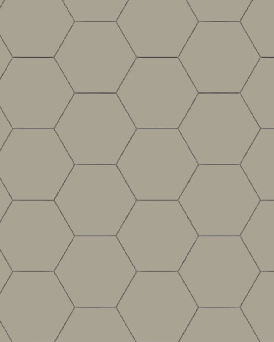 Klinker - Hexagon 15 x 15 cm ljusgrå