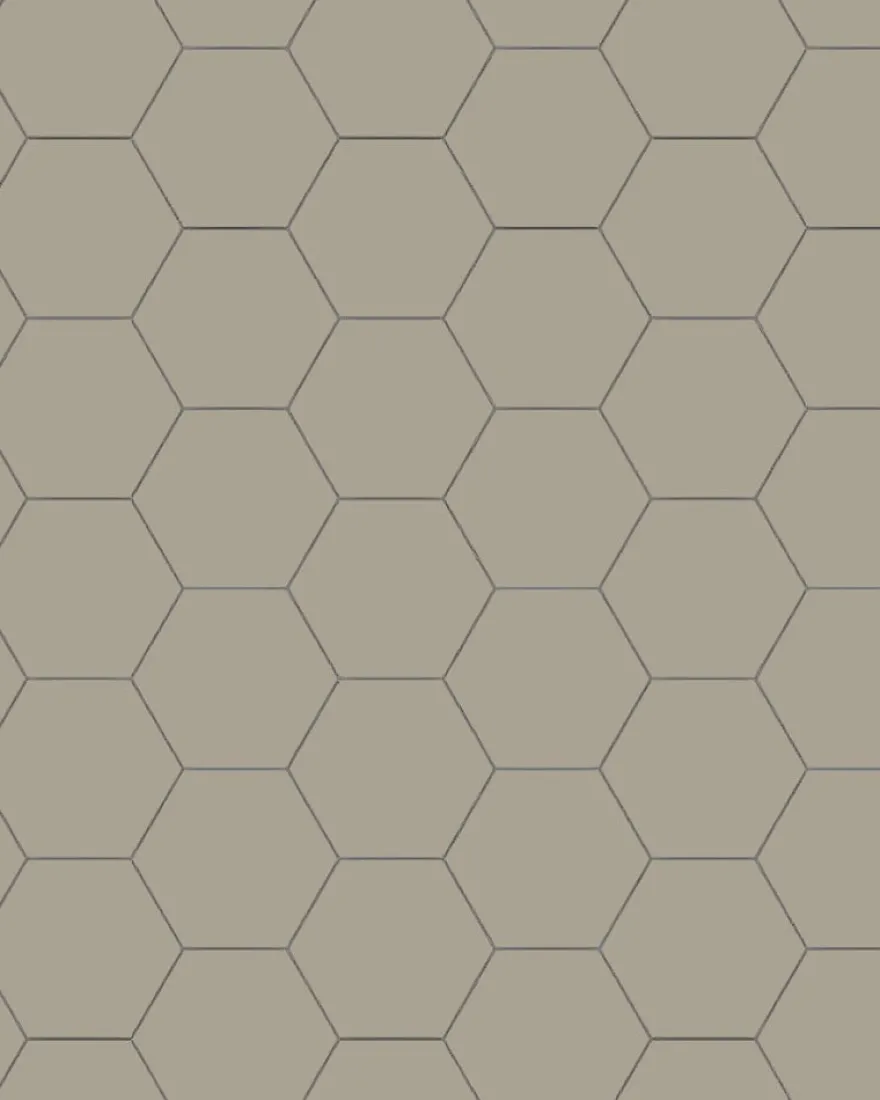 Klinker - Hexagon 10 x 10 cm ljusgrå