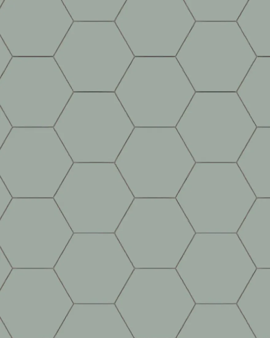 Klinker - Hexagon 15 x 15 cm ljusgrön