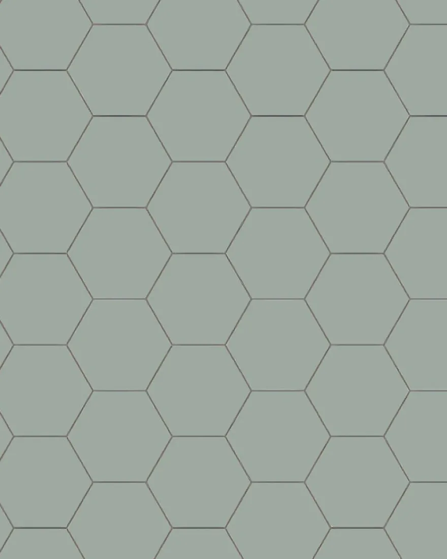 Klinker - Hexagon 10 x 10 cm ljusgrön