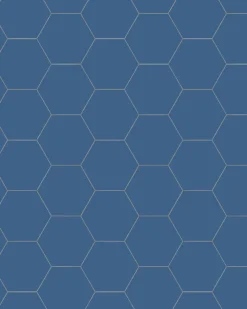 Klinker - Hexagon 10 x 10 cm mörkblå