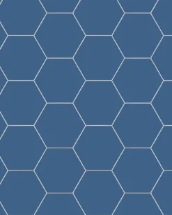 Klinker - Hexagon 15 x 15 cm mörkblå