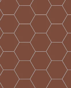 Klinker - Hexagon 15 x 15 cm röd