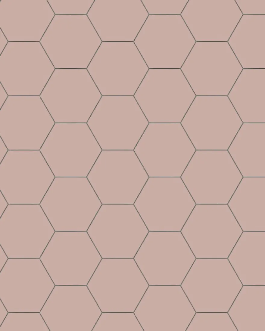 Klinker - Hexagon 10 x 10 cm rosa