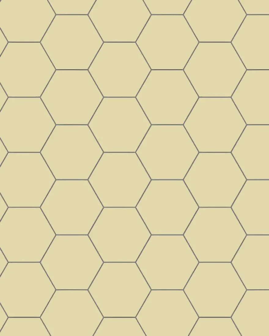 Klinker - Hexagon 10 x 10 cm vaniljgul