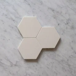 Klinker - Hexagon 10 x 10 cm vit