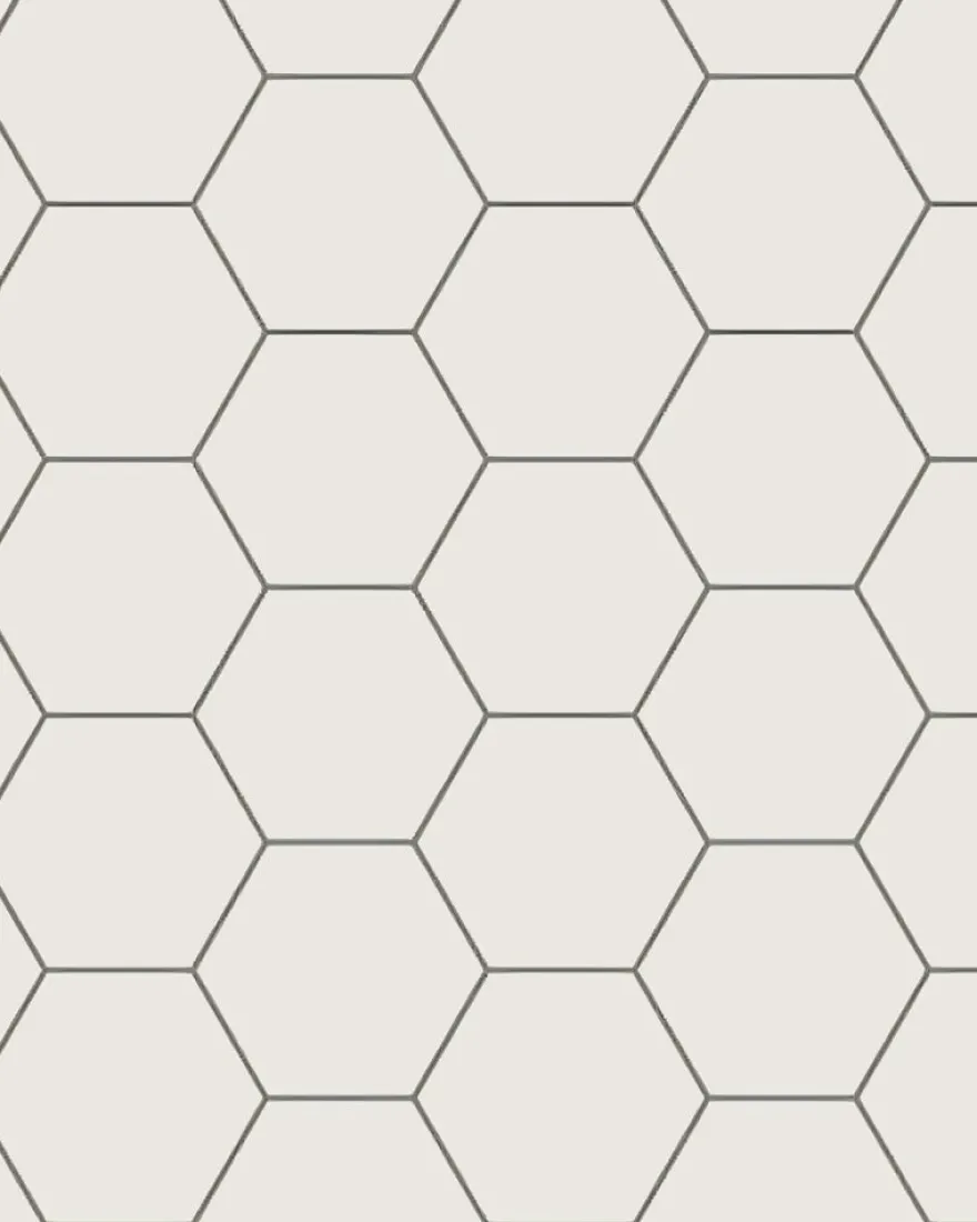 Klinker - Hexagon 15 x 15 cm vit