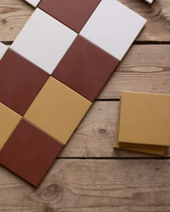 Klinker - Kvadrat 10 x 10 cm röd