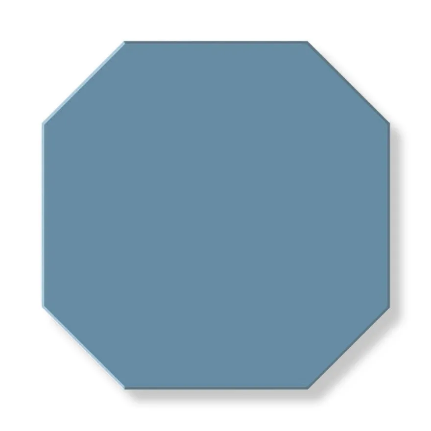 Klinker - Oktagon 15 x 15 cm blå
