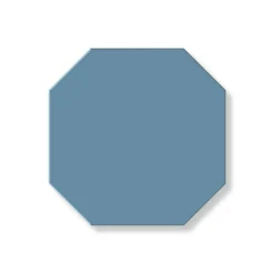 Klinker - Oktagon 10 x 10 cm blå