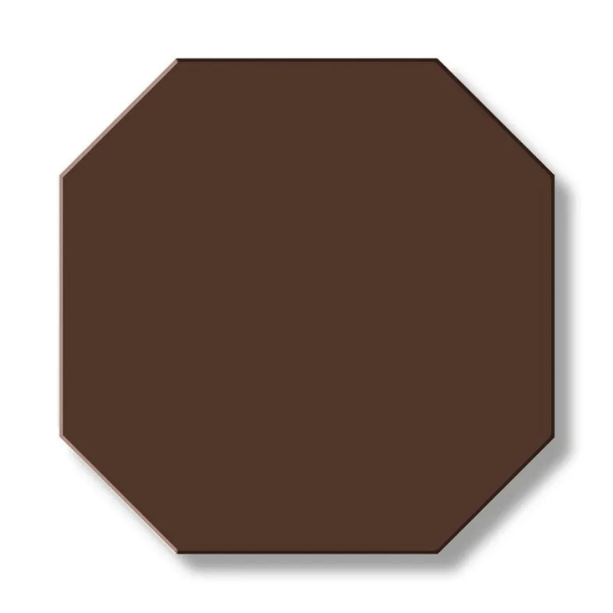 Klinker - Oktagon 15 x 15 cm chokladbrun