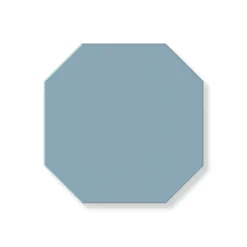 Klinker - Oktagon 10 x 10 cm ljusblå