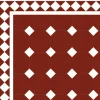 Klinker - Oktagon 15 x 15 cm röd