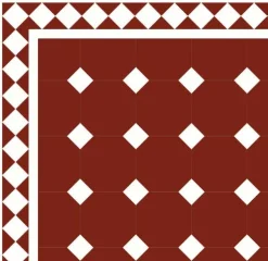 Klinker - Oktagon 15 x 15 cm röd
