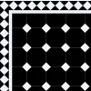 Klinker - Oktagon 15 x 15 cm svart