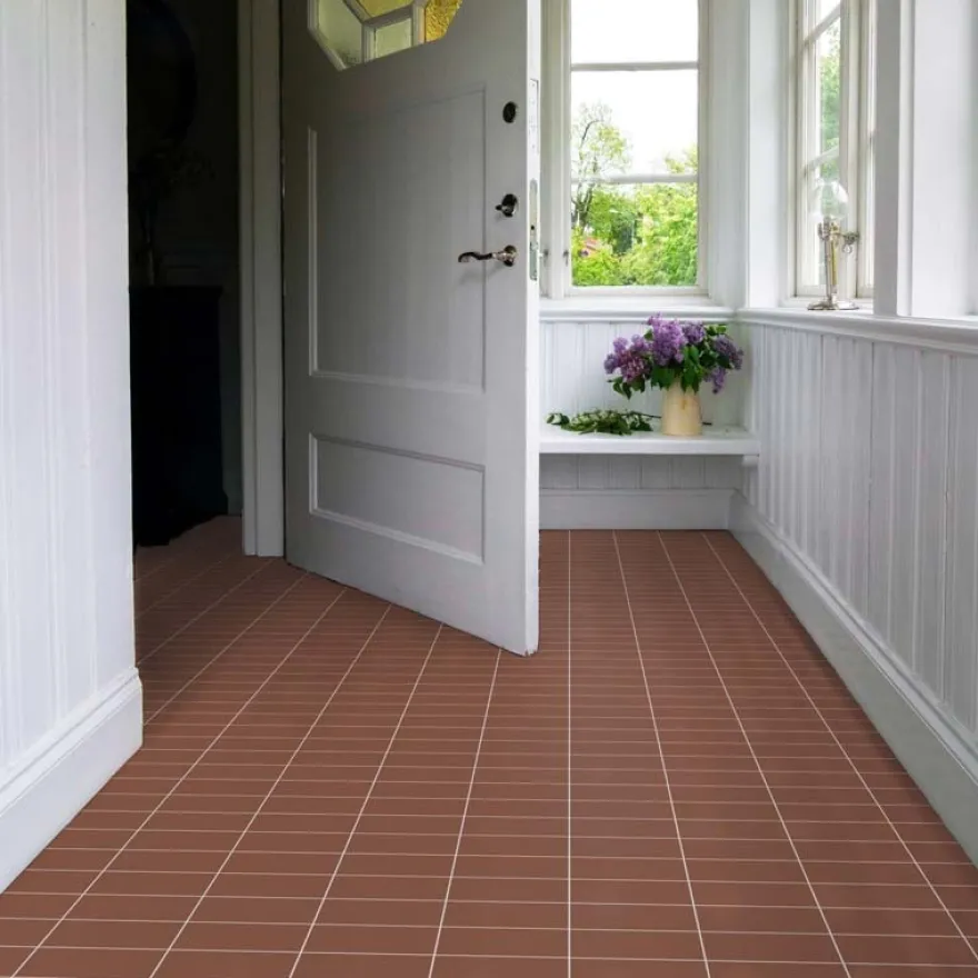 Klinker - Rektangel 10 x 20 cm röd