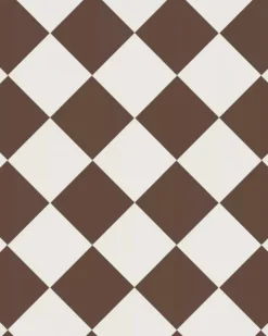 Klinker - Schackrutigt 15 x 15 cm chokladbrun/vit