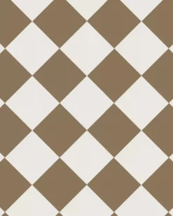 Klinker - Schackrutigt 15 x 15 cm kaffebrun/vit