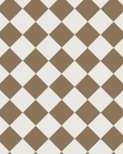 Klinker - Schackrutigt 10 x 10 cm kaffebrun/vit