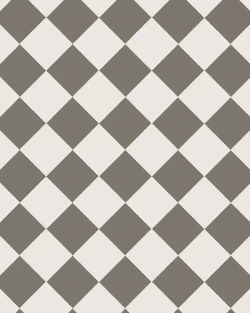 Klinker - Schackrutigt 10 x 10 cm mörkgrå/vit