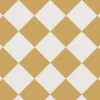 Klinker - Schackrutigt 15 x 15 cm ockragul/vit
