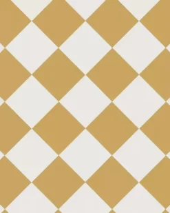 Klinker - Schackrutigt 15 x 15 cm ockragul/vit