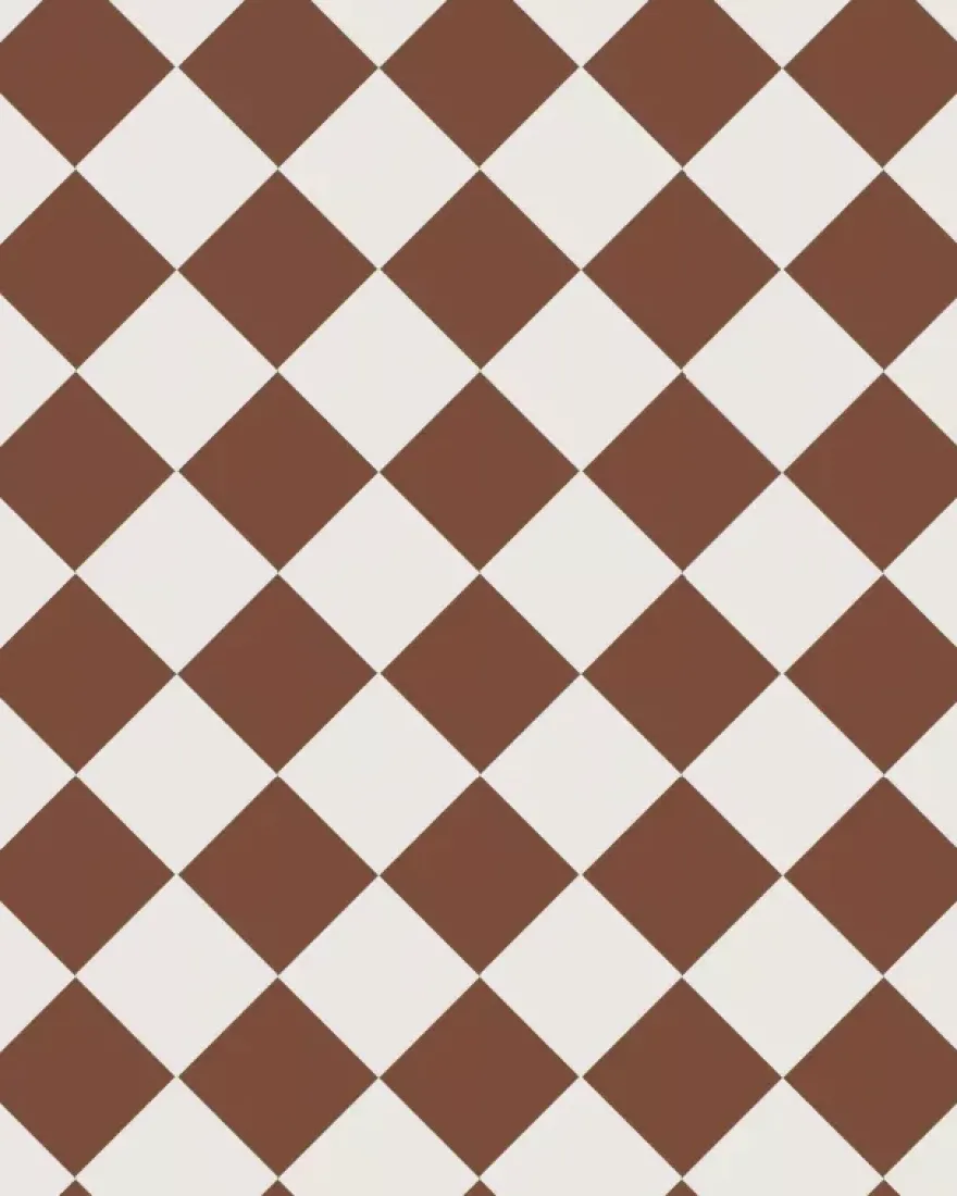 Klinker - Schackrutigt 10 x 10 cm röd/vit