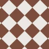 Klinker - Schackrutigt 15 x 15 cm röd/vit