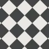 Klinker - Schackrutigt 15 x 15 cm svart/vit