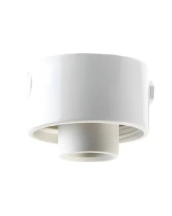 Lampsockel utomhus/våtrum - Vit/rak/kulo IP54