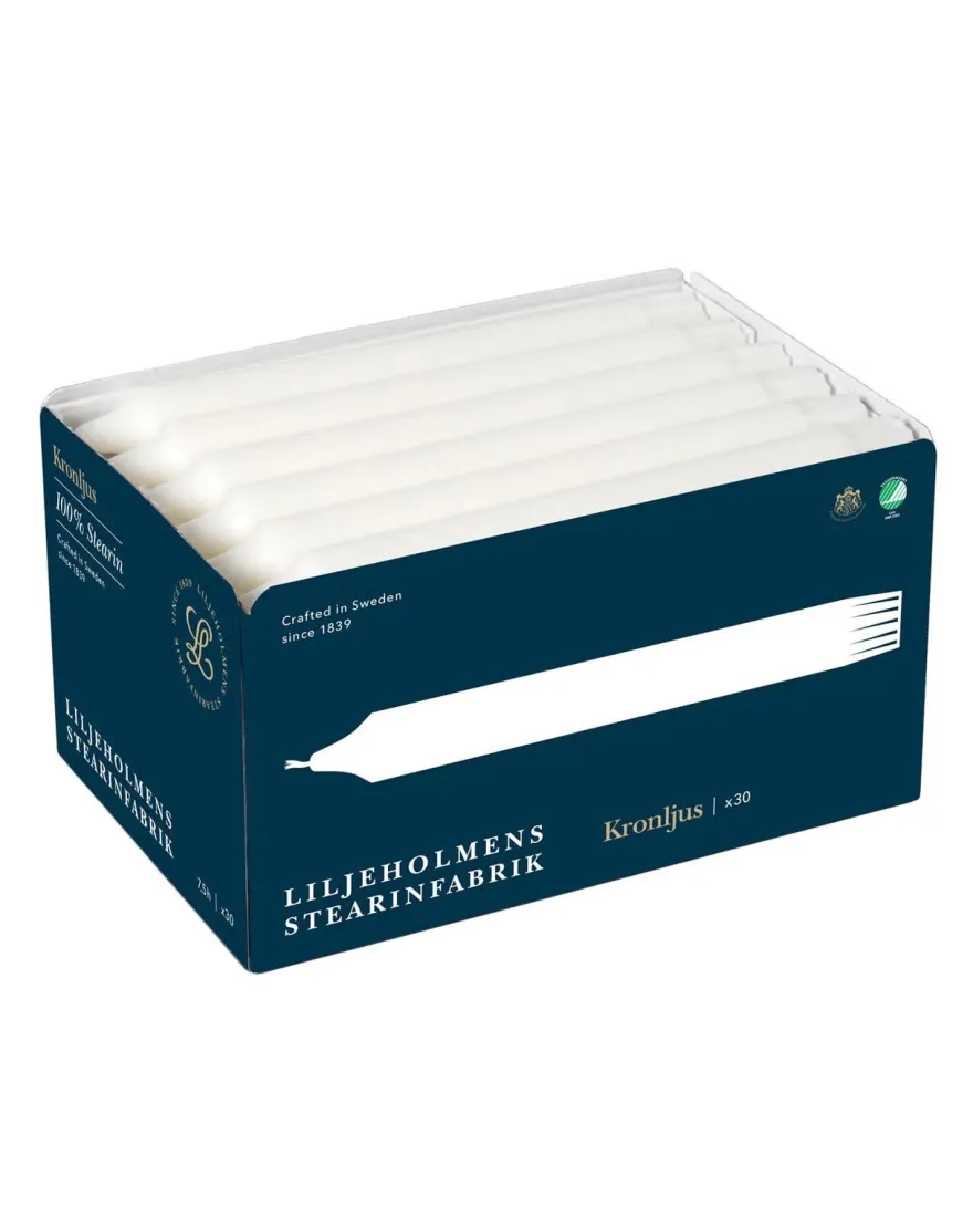 Liljeholmens Kronljus - 30-pack vit