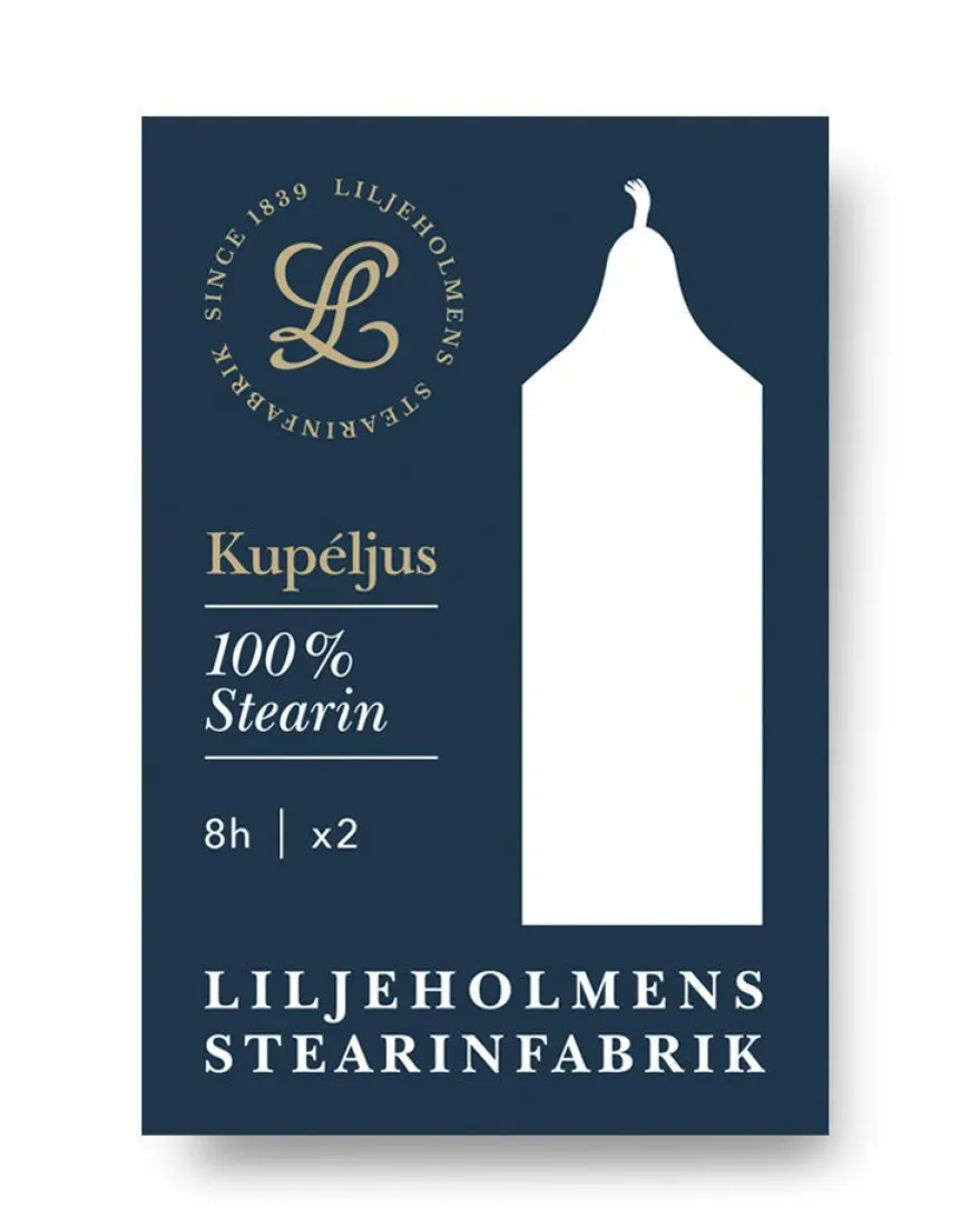 Liljeholmens Kupéljus - Blockljus vit 2-pack