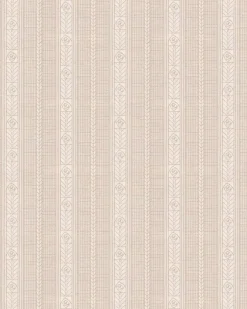 Lim & Handtryck Tapet - Edit kakao/beige
