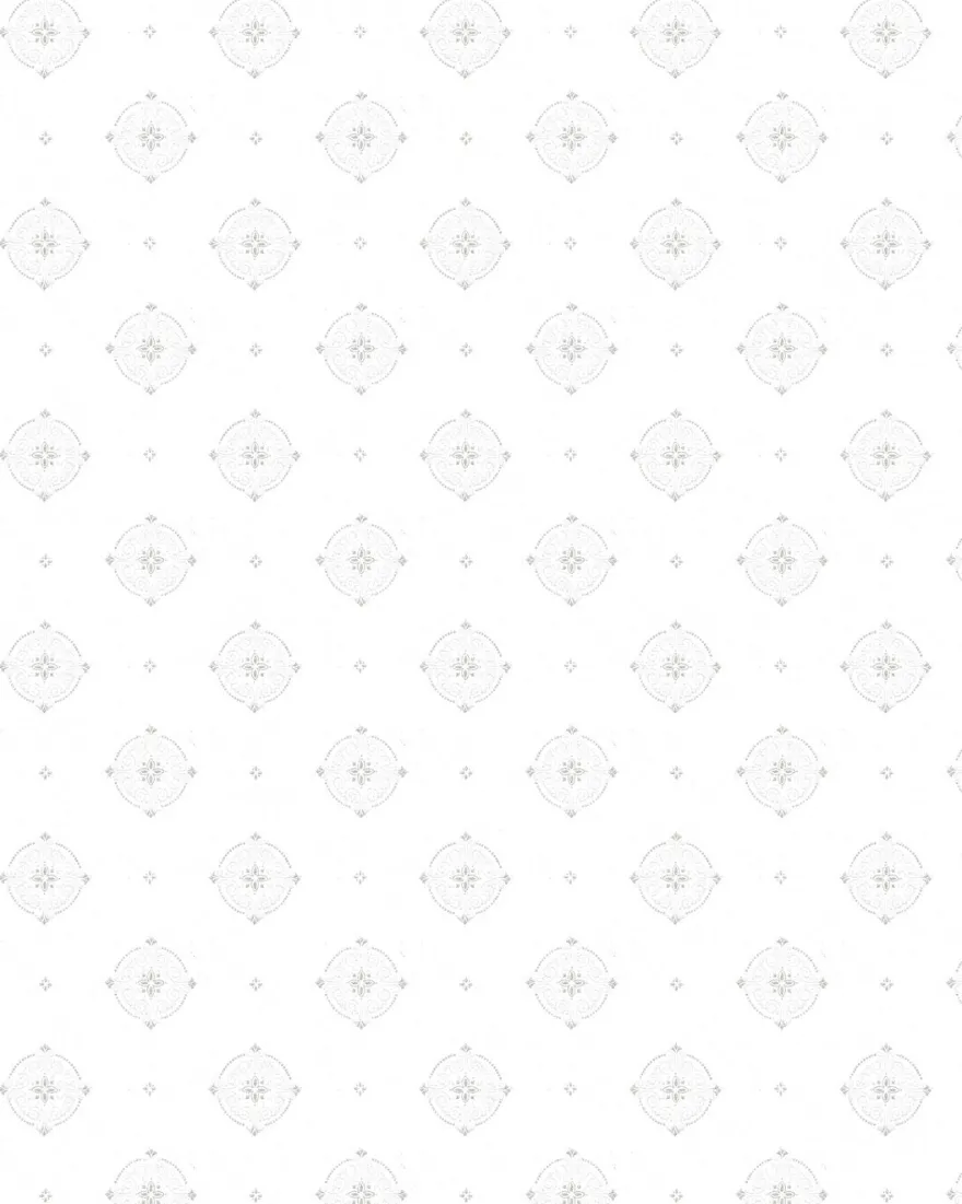 Lim & Handtryck Tapet - Gunnebo slott vit/silver