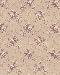 Lim & Handtryck Tapet - Hovdala blomma beige/champagne