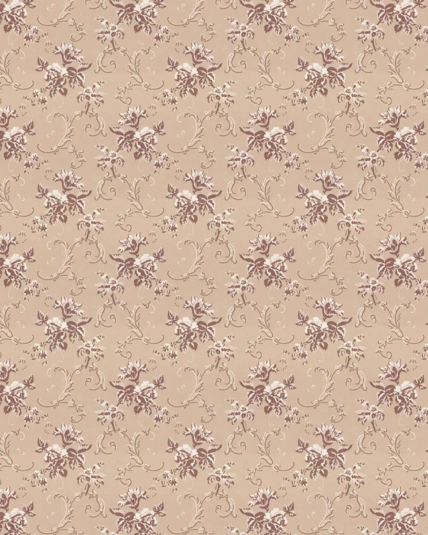 Lim & Handtryck Tapet - Hovdala blomma beige/champagne