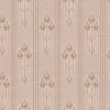 Lim & Handtryck Tapet - Jugendros beige/guld