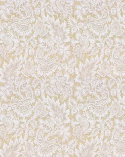 Lim & Handtryck Tapet - Kashmir beige/guld
