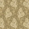 Lim & Handtryck Tapet - Liljor oliv/guld