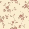Lim & Handtryck Tapet - Rosen gul/rödbrun