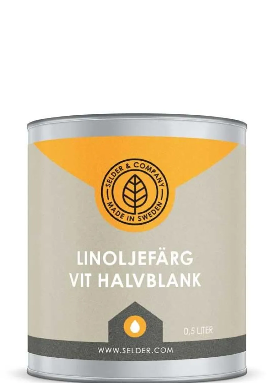 Linoljefärg Selder & Co - Vit halvblank
