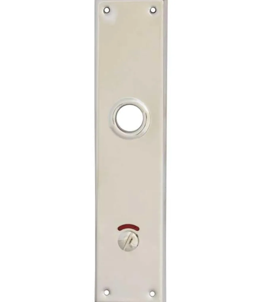 Långskylt WC - Rektangulär nickel