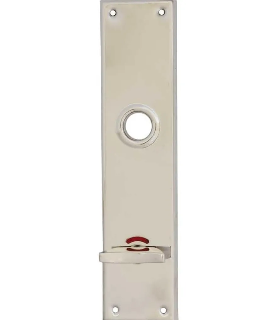 Långskylt WC - Rektangulär nickel
