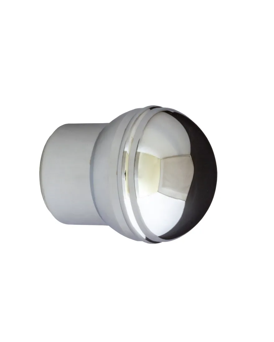 Ändknopp till rör 25 mm - Krom