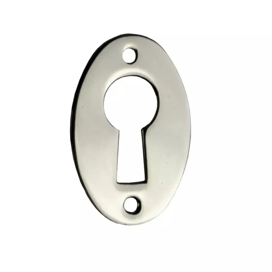 Nyckelskylt garderob- & klosettdörr - Nickel oval