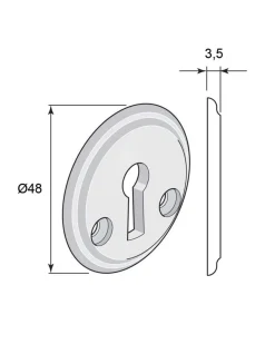 Nyckelskylt - Låsbolaget 7 mässing 48 mm